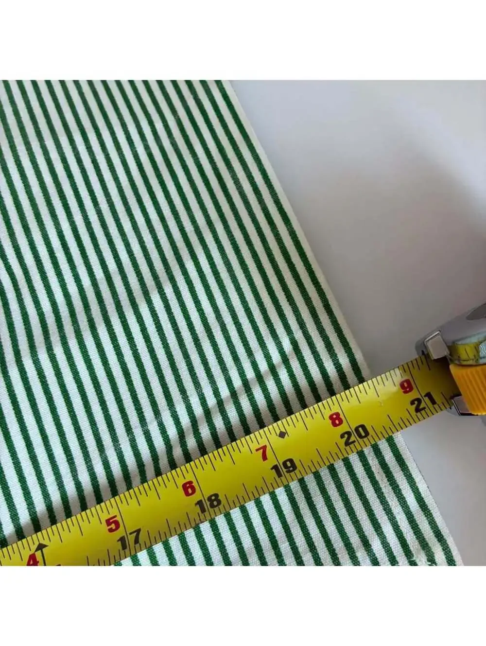 Ralph Lauren Green White Ticking Stripe Placemats Set of 4 Cotton 12x21 NEW